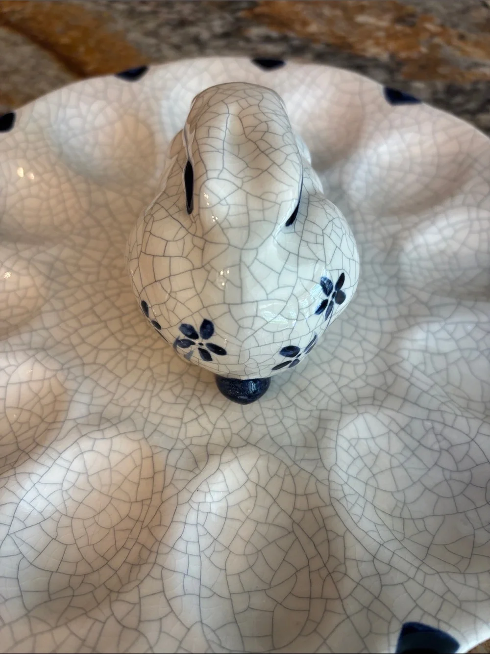 Adorable Dedham Rabbit Deviled Egg Platter by The Potting Shed